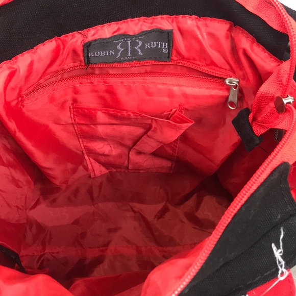 Robin Ruth Lined Canvas Tote MIAMI Black & White - Picture 4 of 5